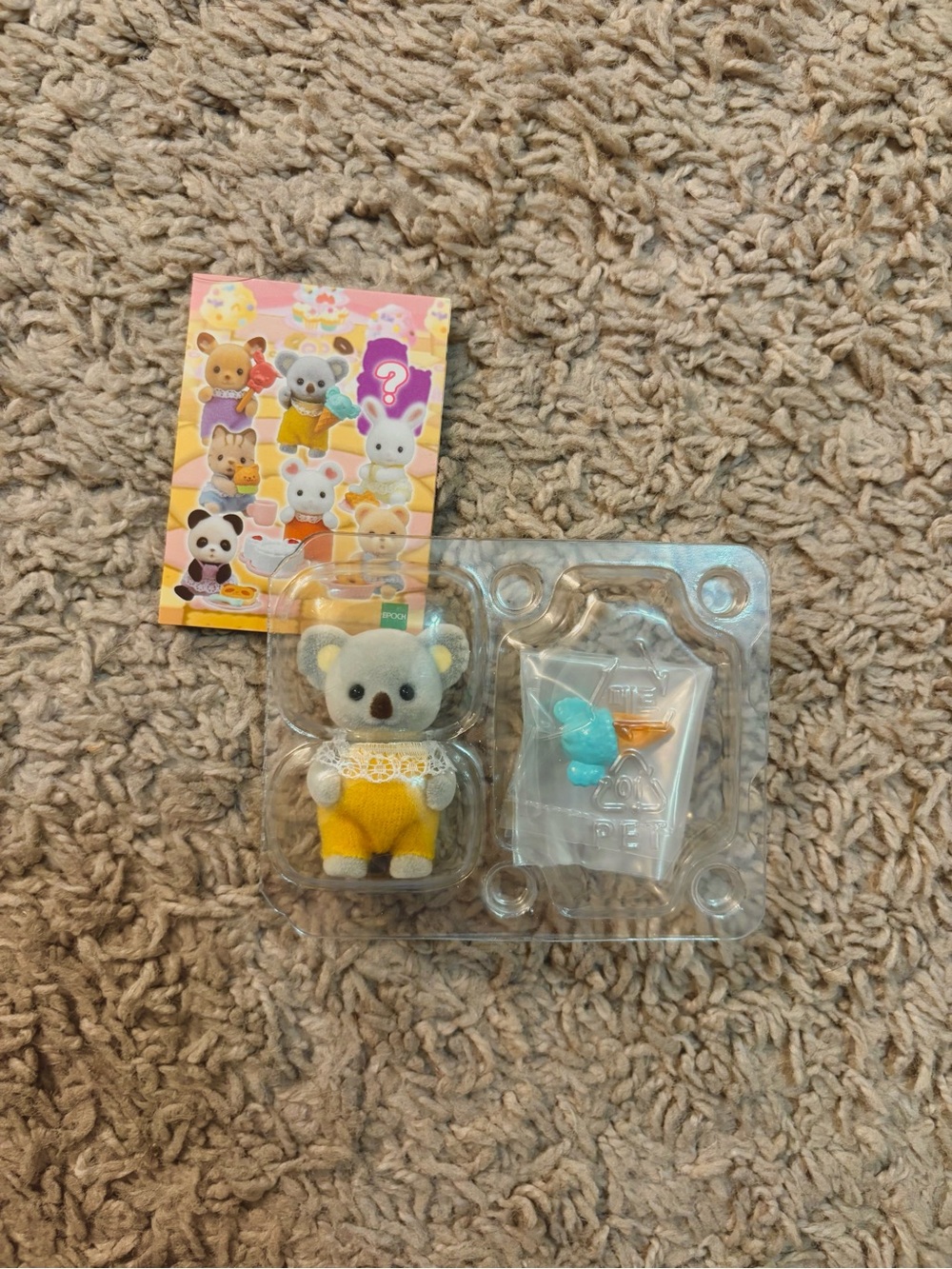 calico critter Mini Koala in Yellow Outfit, Collectible Small Pet Figure